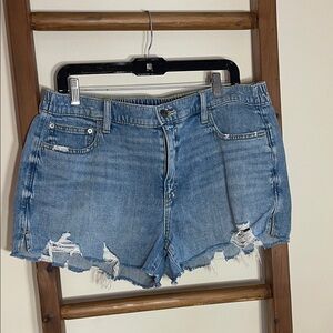 Aerie Light Blue Distressed Jean Shorts